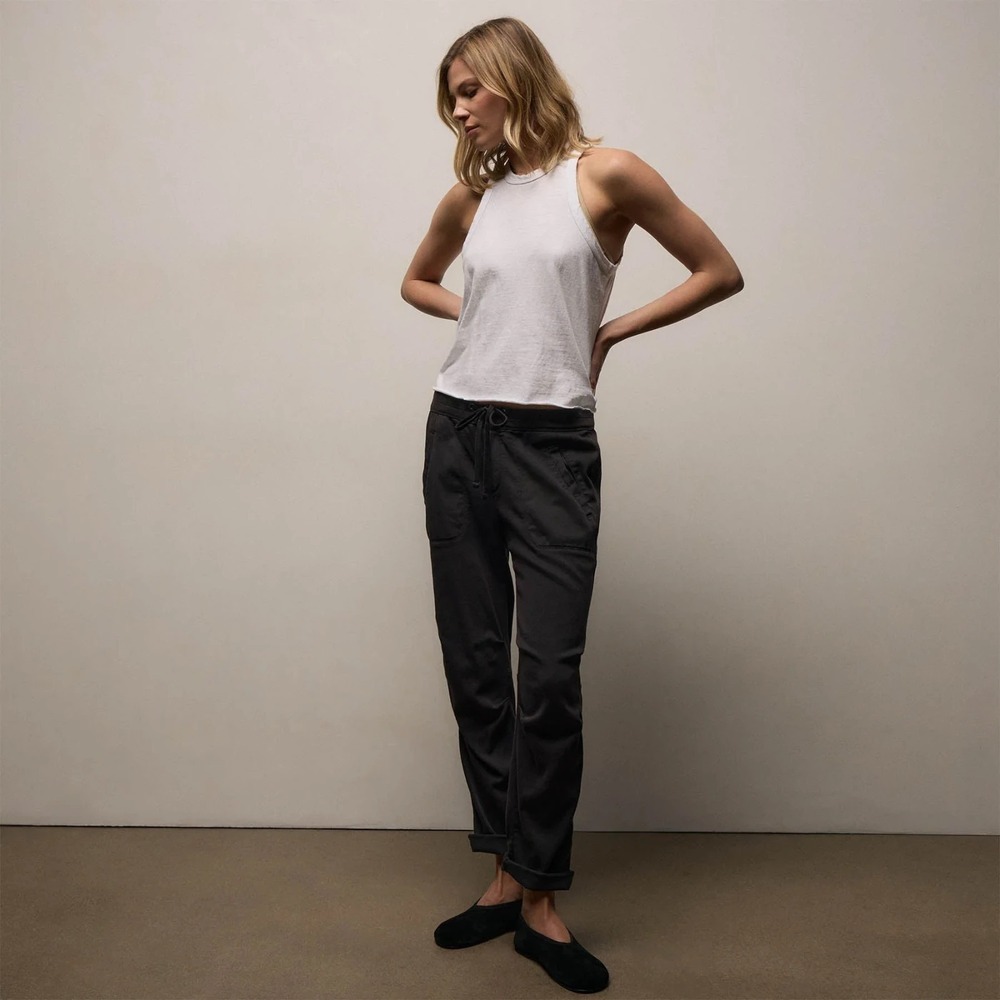James Perse Soft Drape Utility Pants Women 2 Medium‎ Carbon Pigment Twill $228
